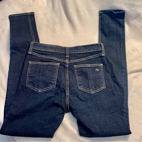 NEW Rag & Bone Jeans Sz 25 Harrow 10” Skinny 98% Cotton Dark Blue Denim - Picture 10 of 16